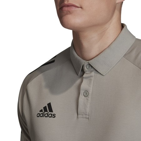 Koszulka męska adidas Condivo 20 Polo szaro-czarna ED9247