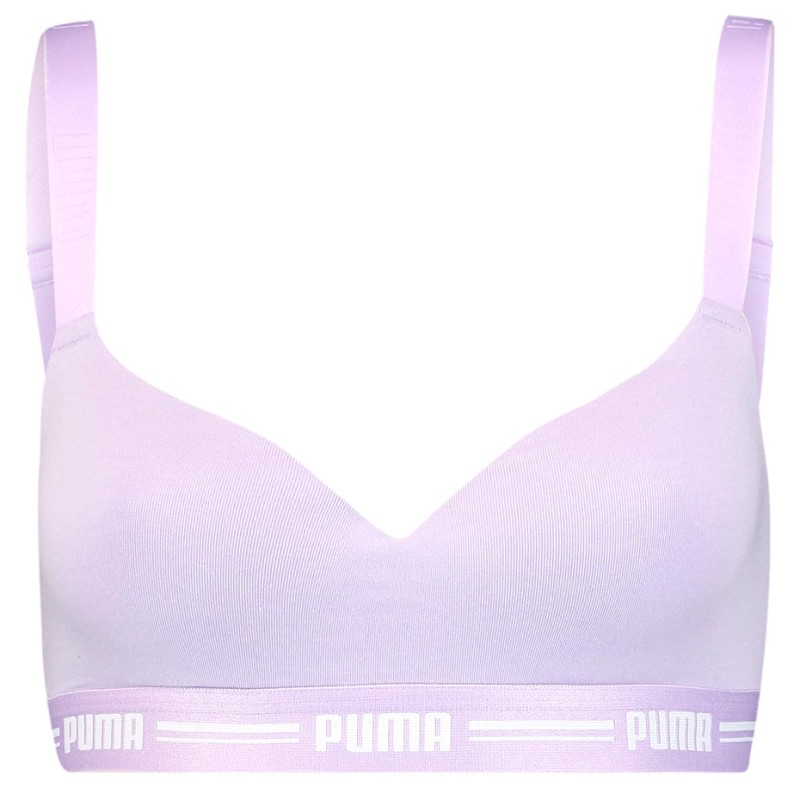 Stanik damski sportowy Puma Racer Back Top 1P Hang fioletowy  907863 07