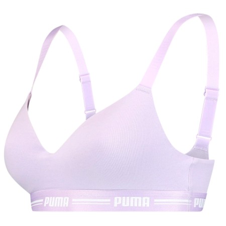 Stanik damski sportowy Puma Racer Back Top 1P Hang fioletowy  907863 07