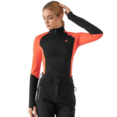 Bluza termoaktywna damska 4F czerwony neon H4Z21 BIDD031 62N