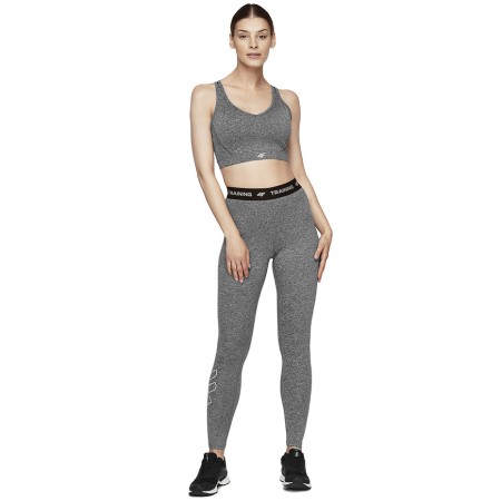 Legginsy damskie 4F szary melanż NOSH4 SPDF001 25M