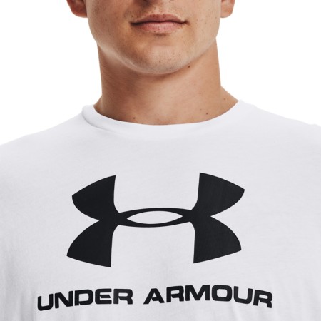 Koszulka męska Under Armour Sportstyle Logo SS biała 1329590 100