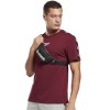 Koszulka męska Reebok Training Essentials Tape Tee bordowa GQ4208