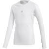 Koszulka dla dzieci adidas Alphaskin Sport LS Tee JUNIOR biała CW7325