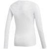 Koszulka dla dzieci adidas Alphaskin Sport LS Tee JUNIOR biała CW7325