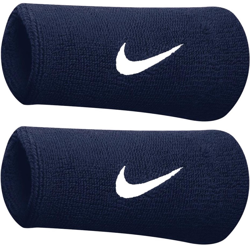 Frotki na rękę szerokie Nike Swoosh Doublewide granatowe 2szt NN05416