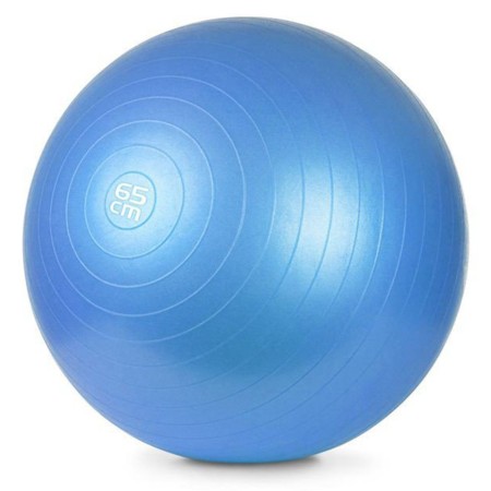 Piłka gimnastyczna Meteor z pompką 65 cm niebieska 31133