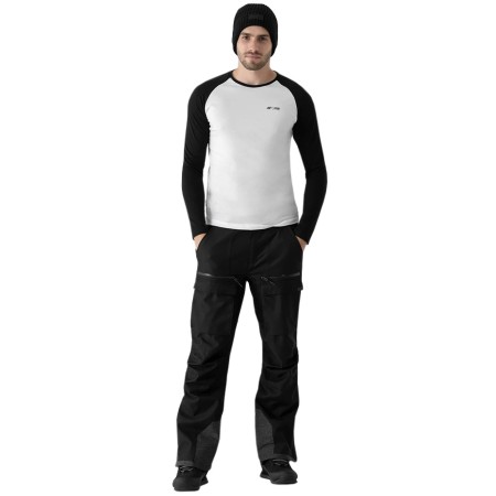Koszulka męska Longsleeve 4F biała H4Z21 TSML011 10S