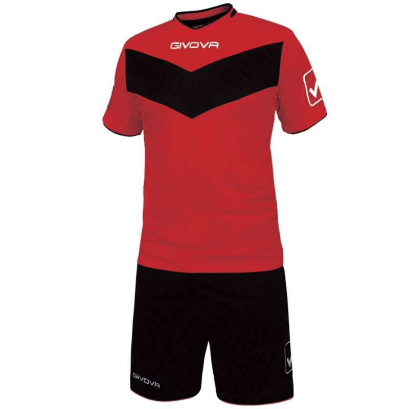 Komplet Givova Kit Vittoria czerwono-czarny KITT04 1210