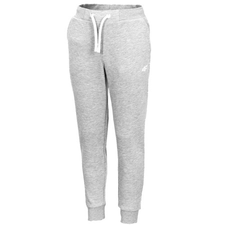 Spodnie dla dziewczynki 4F chłodny jasny szary melanż HJL21 JSPDD001 27M
