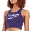 Stanik sportowy Reebok Identity BL Cotton Bralette fioletowy GI6575