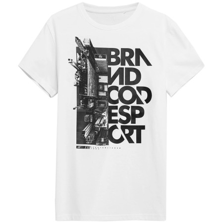 Koszulka męska 4F biała H4Z21 TSM033 10S