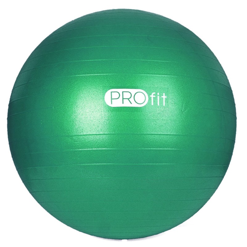 Piłka gimnastyczna Profit 65 cm zielona z pompką DK 2102