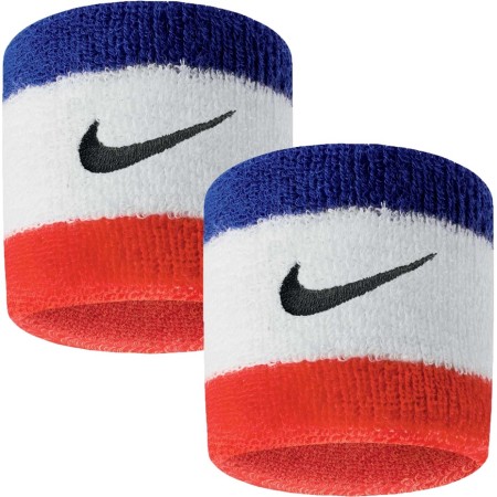 Frotki na rękę Nike Swoosh niebiesko-biało-czerwone 2szt N0001565620