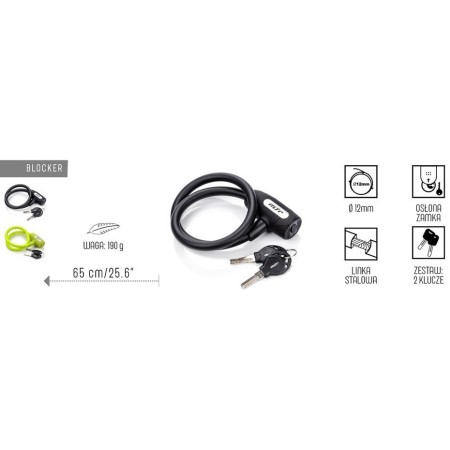 Zapięcie rowerowe Meteor Blocker czarne 31524