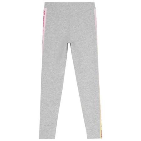 Legginsy dla dziewczynki 4F szary melanż HJZ21 JLEG003 25M