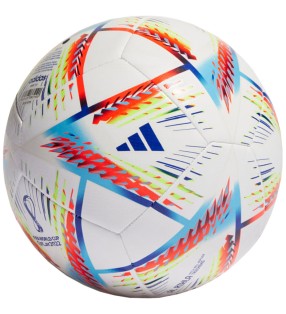 Piłka nożna adidas Al Rihla Training Ball biało-niebiesko-pomarańczowa H57798
