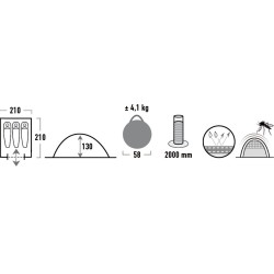 Namiot High Peak Hyperdome 3 antracytowo zielony 10149