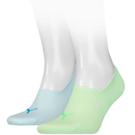 Skarpety Puma Unisex Footie 2P zielone, niebieskie 907981 11