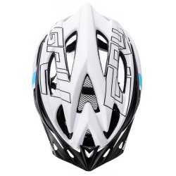 Kask rowerowy Meteor Gruver M 55-58 cm biało-czarno-niebieski 24748