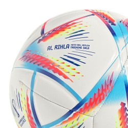 Piłka nożna adidas Al Rihla Training Sala biało-różowo-niebieska H57788