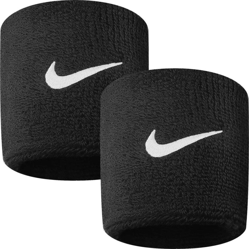 Frotki na rękę Nike Swoosh czarne 2szt NN04010