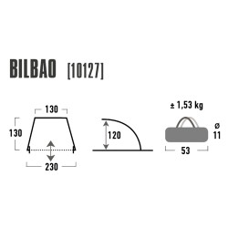 Namiot Plażowy High Peak Bilbao niebiesko-szary 10127