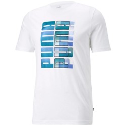 Koszulka męska Puma Clash Graphic biała 671763 02