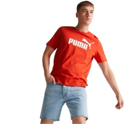 Koszulka męska Puma Essential Logo czerwona 586667 33