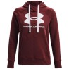 Bluza damska Under Armour Rival Fleece Logo Hoodie bordowa 1356318 690