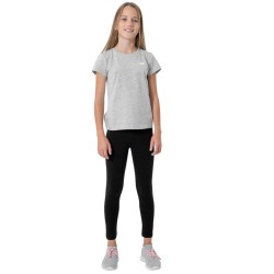 Legginsy dla dziewczynki 4F głęboka czerń HJZ22 JLEG001 20S