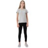 Legginsy dla dziewczynki 4F głęboka czerń HJZ22 JLEG001 20S