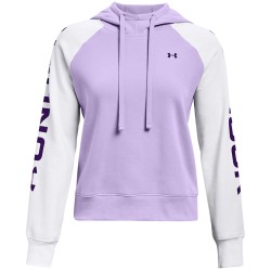 Bluza damska Under Armour Rival Fleece CB Hoodie fioletowo-biała 1365861 532