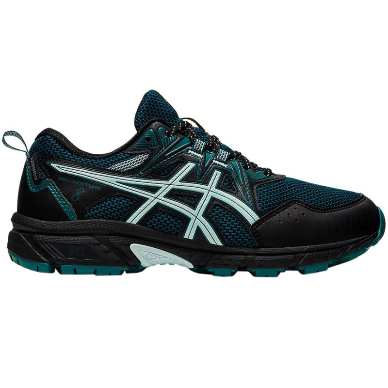 Buty damskie do biegania Asics Gel Venture 8 Waterproof turkusowo-czarne 1012A707 004