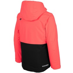 Kurtka narciarska dla dziewczynki 4F koral neon HJZ22 JKUDN001 63N