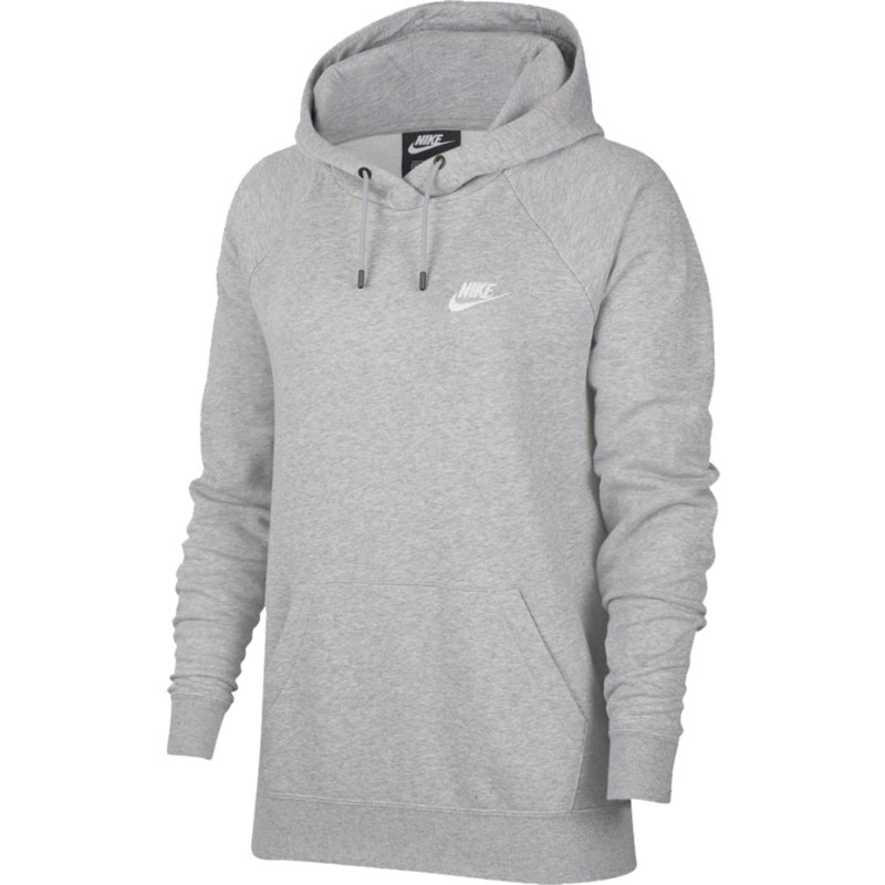 Bluza damska Nike Essentials Hoodie Po Flc szara BV4124 063