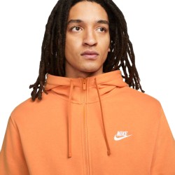 Bluza męska Nike Nsw Club Hoodie Fz BB pomarańczowa BV2645 808