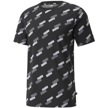 Koszulka męska Puma Power AOP Tee czarna 589392 01