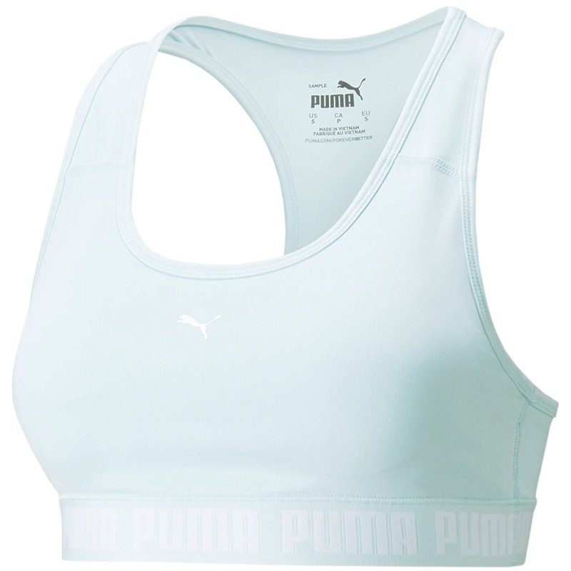 Stanik sportowy damski Puma top Mid Impact miętowy 521599 20