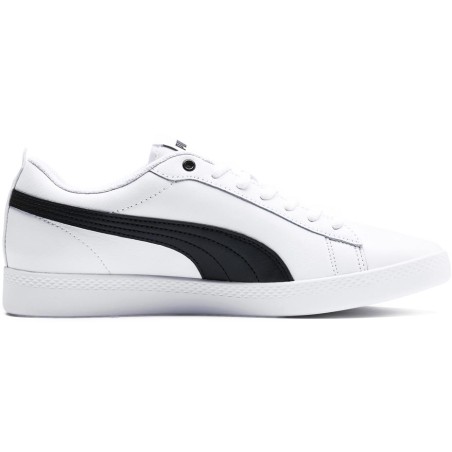 Buty damskie Puma Smash Wns v2 L biało-czarne 365208 01