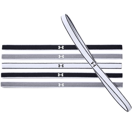 Opaska na głowę  Under Armour mini headbands 6pak szara, biała, czarna 1286016 005