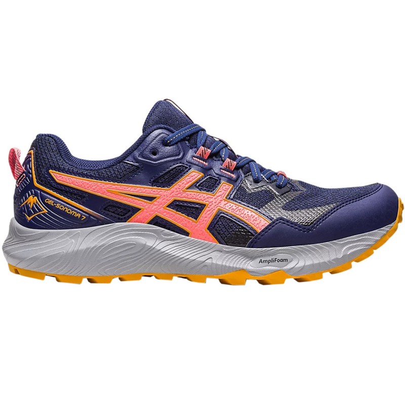 Buty damskie do biegania Asics Gel Sonoma 7 granatowo-pomarańczowe 1012B413 401