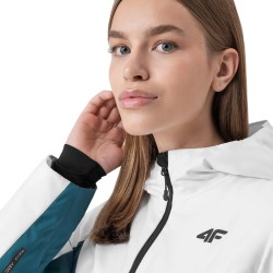 Kurtka narciarska damska 4F biała H4Z21 KUDN006 10S