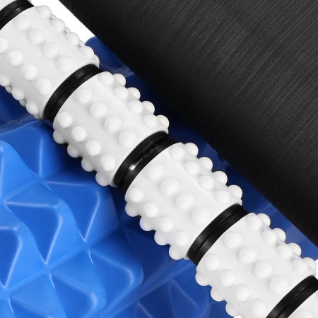 Zestaw wałków Spokey Mixroll fitness 3w1 roller niebieski 929955
