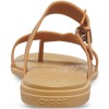 Klapki damskie Crocs Tulum Toe Post karmelowe 206108 277