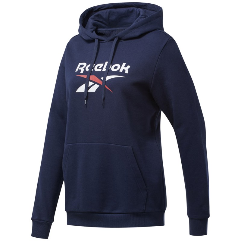 Bluza damska Reebok Big Logo Hoodie Ft granatowa FT8188