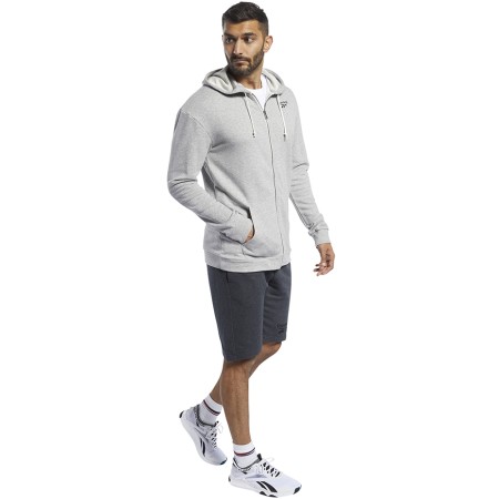 Bluza męska Reebok TE FT FZ Hoodie szara FK6020